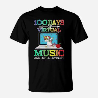 100 Days Of Virtual Music And I Still Loving It Unicorn T-Shirt - Monsterry