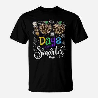 100 Days Smarter Leopard Funny Teachers Or Students Gifts T-Shirt | Crazezy UK