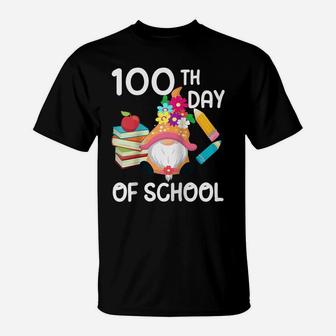 100Th Day Of School For Girls Funny Gnome School Supplies Raglan Baseball Tee T-Shirt | Crazezy AU