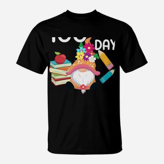 100Th Day Of School For Girls Funny Gnome School Supplies T-Shirt | Crazezy AU