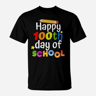 100Th Day Of School For Teachers & Kids Happy 100 Days T-Shirt | Crazezy DE