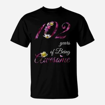 102 Year Old Shirt Awesome Floral 1918 102Nd Birthday Gift Sweatshirt T-Shirt | Crazezy CA