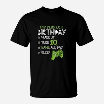 10Th Birthday Gaming 10 Years Old Perfect Gamer T-Shirt | Crazezy AU