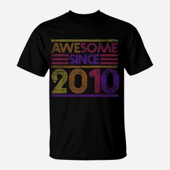 10Th Birthday Gifts Boys Girls - Awesome Since 2010 T-Shirt | Crazezy