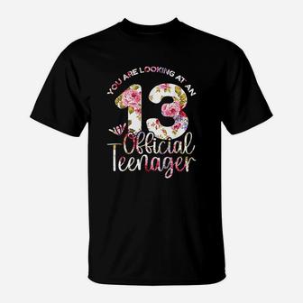 13Th Birthday 13 Years Official Teen Teenager Birthday T-Shirt | Crazezy