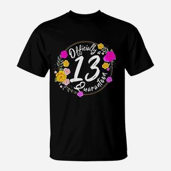 13Th Birthday Official Quaranteen Girl Teenager Born In 2008 T-Shirt | Crazezy
