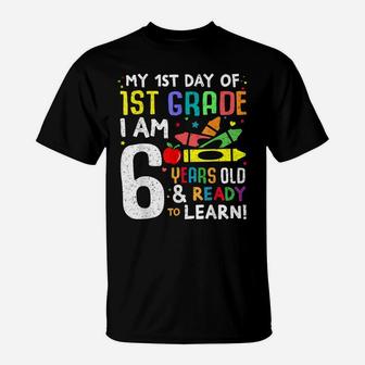1St Grade Back To First Day Of School Shirt Boys Girls Gift T-Shirt | Crazezy UK