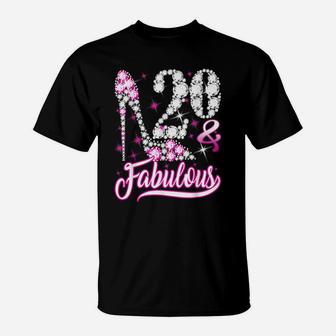 20 & Fabulous 20Th Birthday Gifts Funny Pink Diamond Shoes T-Shirt | Crazezy AU