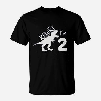2Nd Birthday Boy Dinosaur T-Shirt | Crazezy AU