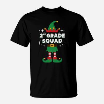 2Nd Grade Elf Squad Merry Xmas Teacher Student Gift Second T-Shirt | Crazezy DE