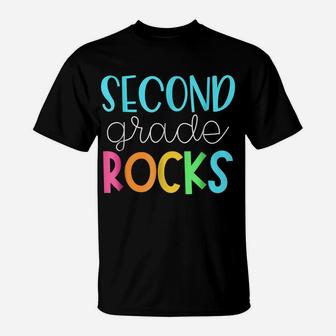 2Nd Teacher Team Shirts - Second Grade Rocks T-Shirt | Crazezy