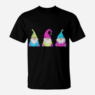 3 Cute Spring Gnomes Tomte Nisse Pretty Spring Colors T-Shirt | Crazezy DE