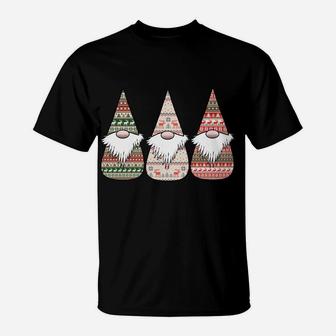 3 Nordic Gnomes Christmas Swedish Tomte Gnome Hat T-Shirt | Crazezy