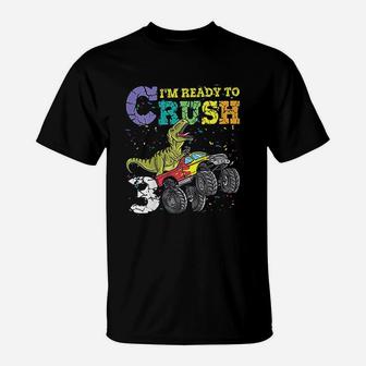 3 Years Old 3Rd Birthday Dinosaur T-Shirt | Crazezy DE