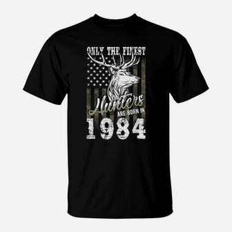 37Th Birthday Gift For 37 Year Old Deer Hunter Hunting 1984 T-Shirt | Crazezy DE