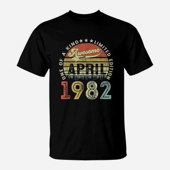 39 Years Old Birthday Awesome Since April 1982 39Th Birthday T-Shirt | Crazezy CA