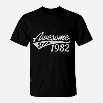 39Th Birthday Awesome Since 1982 T-Shirt | Crazezy CA