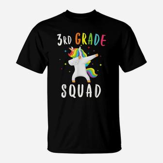 3Rd Grade Squad Unicorn Third Grade Teacher T-Shirt | Crazezy