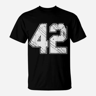 42 Baseball Jersey Number 42 Retro Vintage T-Shirt | Crazezy UK
