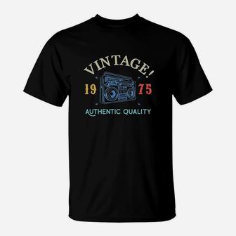 46 Years Old 1975 Vintage 46Th Birthday Anniversary Gift T-Shirt | Crazezy UK