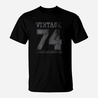 47Th Birthday Gift Vintage 1974 T-Shirt | Crazezy