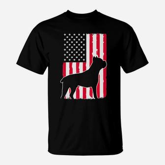 4Th Of July American Flag Cane Corso T-Shirt - Monsterry