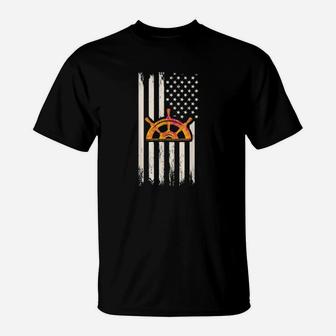 4Th Of July American Flag Patriotic Boating For Boaters T-Shirt - Monsterry