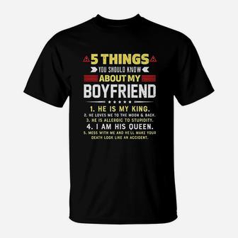 5 Things You Should Know About My Boyfriend T-Shirt | Crazezy UK