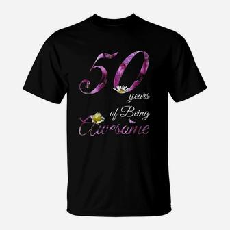 50 Year Old Awesome Floral 1971 50Th Birthday T-Shirt | Crazezy CA