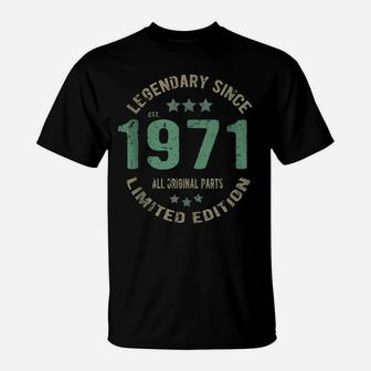 50 Years Old Bday Legend Since 1971 - Vintage 50Th Birthday T-Shirt | Crazezy DE