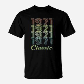 50Th Birthday Gift Retro Birthday 1971 Classic T-Shirt | Crazezy UK