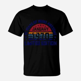 51 Years Old, Vintage 51St Birthday, Made In January 1970 T-Shirt | Crazezy DE