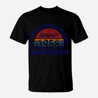 53 Years Old, Vintage 53Rd Birthday, Made In January 1968 T-Shirt | Crazezy