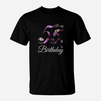 55 Year Old Floral 1966 Its My 55Th Birthday Gift T-Shirt | Crazezy