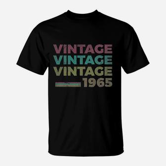 56Th Birthday Gift Retro Birthday Vintage 1965 T-Shirt | Crazezy CA