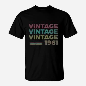 60Th Birthday Gift Retro Birthday Vintage 1961 T-Shirt | Crazezy