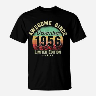 65Th Birthday Gift 65 Years Old Awesome Since December 1956 T-Shirt | Crazezy CA