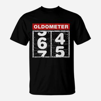 65Th Birthday Oldometer Racing Car T-Shirt | Crazezy AU