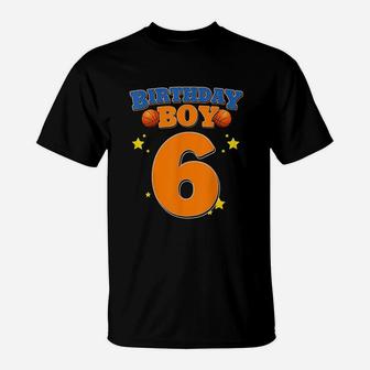 6Th Birthday Boy Basketball 6 Years Old T-Shirt | Crazezy AU