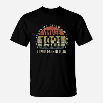 90 Year Old Gifts Vintage 1931 Edition 90Th Birthday T-Shirt | Crazezy