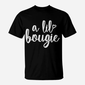 A Lil Bougie Melanin Poppin Black History Christmas Gift T-Shirt | Crazezy