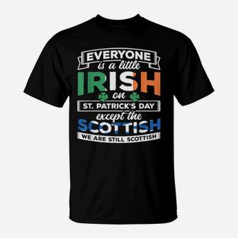 A Little Irish On St Patricks Day Scottish St Patricks Day T-Shirt - Monsterry UK