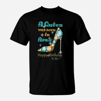 A Queen Was Born In April T-Shirt - Thegiftio UK