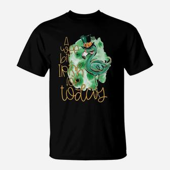 A Wee Bit Irish For Today Flamingo St Patrick's Day T-Shirt - Monsterry