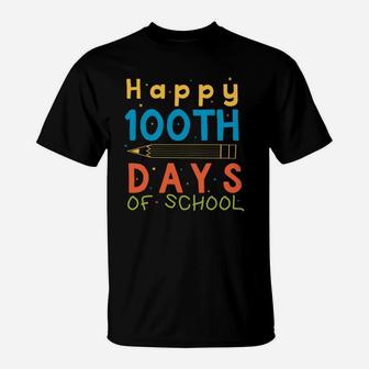 Adorable Happy 100Th Day Of School Funny Teacher T-Shirt | Crazezy UK