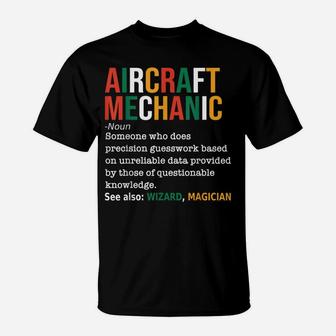 Aircraft Mechanic Definition Funny Noun Definition Gift T-Shirt | Crazezy DE