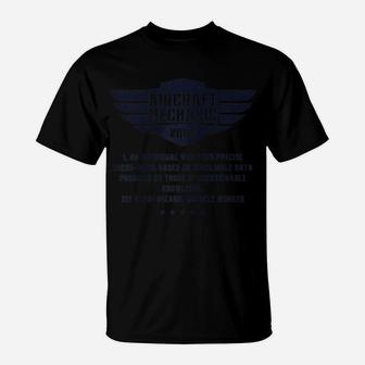 Aircraft Mechanic Definition Funny Noun Meaning Gifts Men Raglan Baseball Tee T-Shirt | Crazezy CA