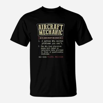 Aircraft Mechanic Definition T-Shirt | Crazezy UK
