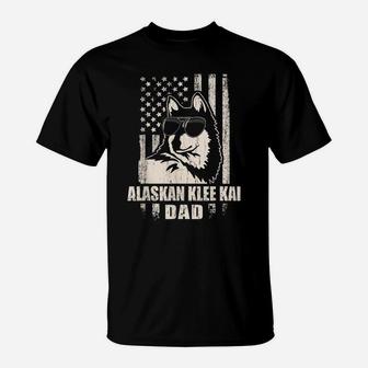 Alaskan Klee Kai Dad Cool Vintage Retro Proud American T-Shirt | Crazezy