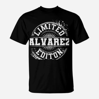 Alvarez Funny Surname Family Tree Birthday Reunion Gift Idea T-Shirt | Crazezy UK